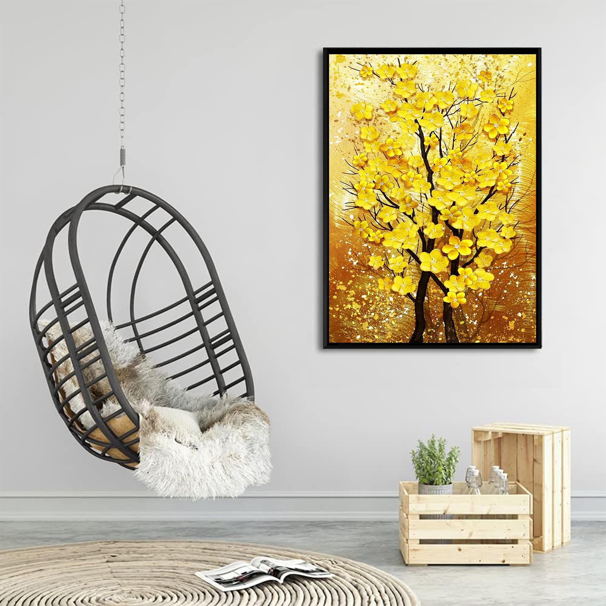 Amazon.co.jp: LUHSICEアートパネル 風水 絵 金運アップお 幸運の木