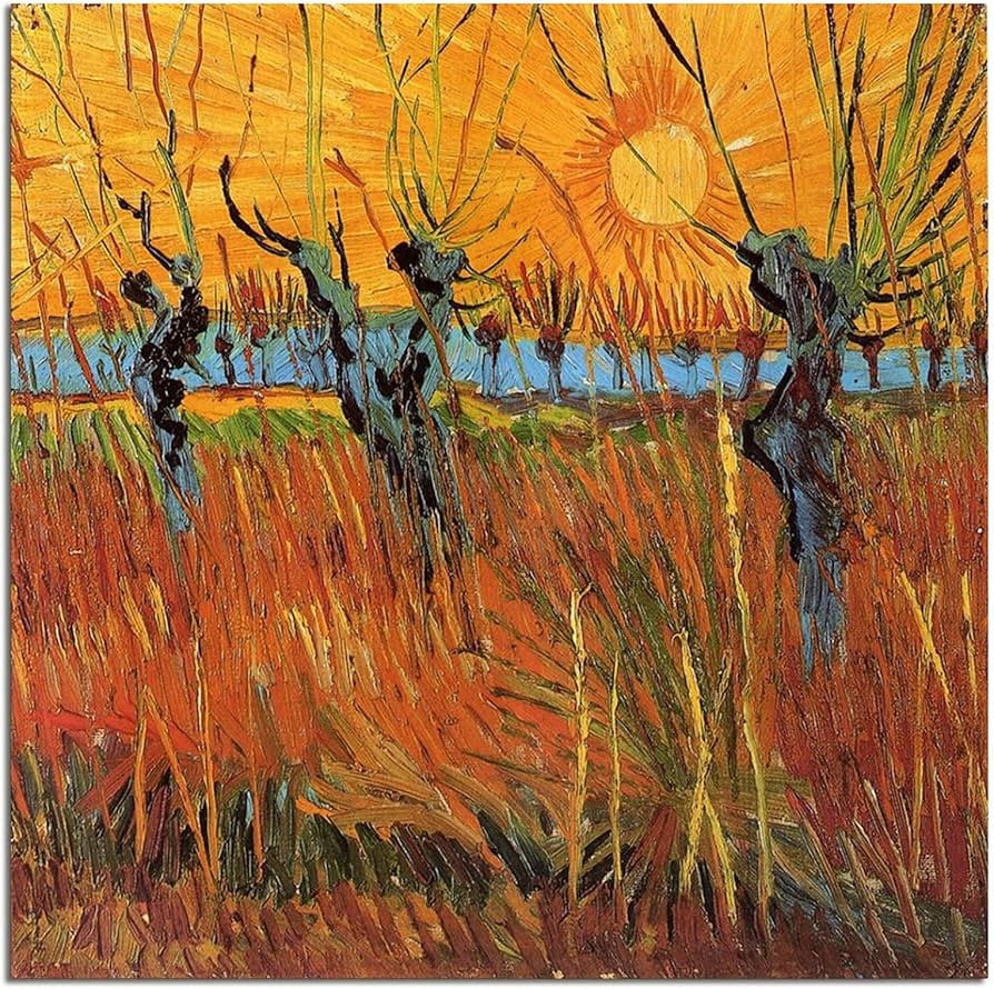 Amazon｜有名画家ゴッホの作品リスト 『夕暮れ時の柳』。 原画の複製