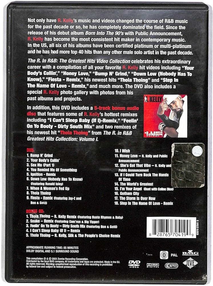 Amazon.com: R. Kelly : The R. in R&B, The Greatest Hits Video
