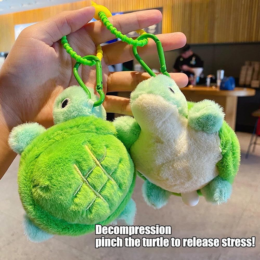 Amazon.co.jp: 動物のぬいぐるみキーホルダー、カメのぬいぐるみ