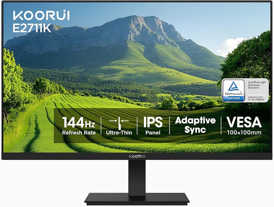 Amazon.com: KOORUI 27 Inch Gaming Office Monitor 144Hz IPS Display