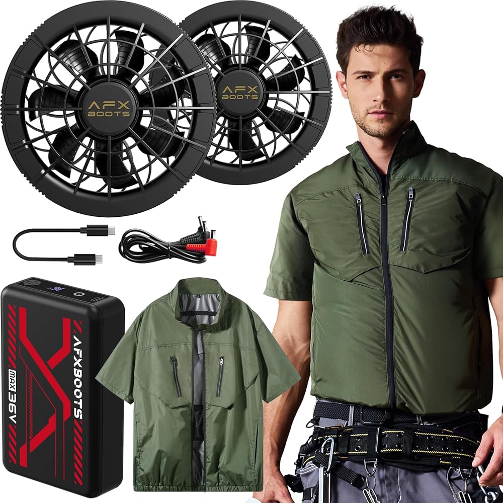 Amazon.co.jp: [AFXBoots] 【2025ファン付きベスト 36V業界超高出力