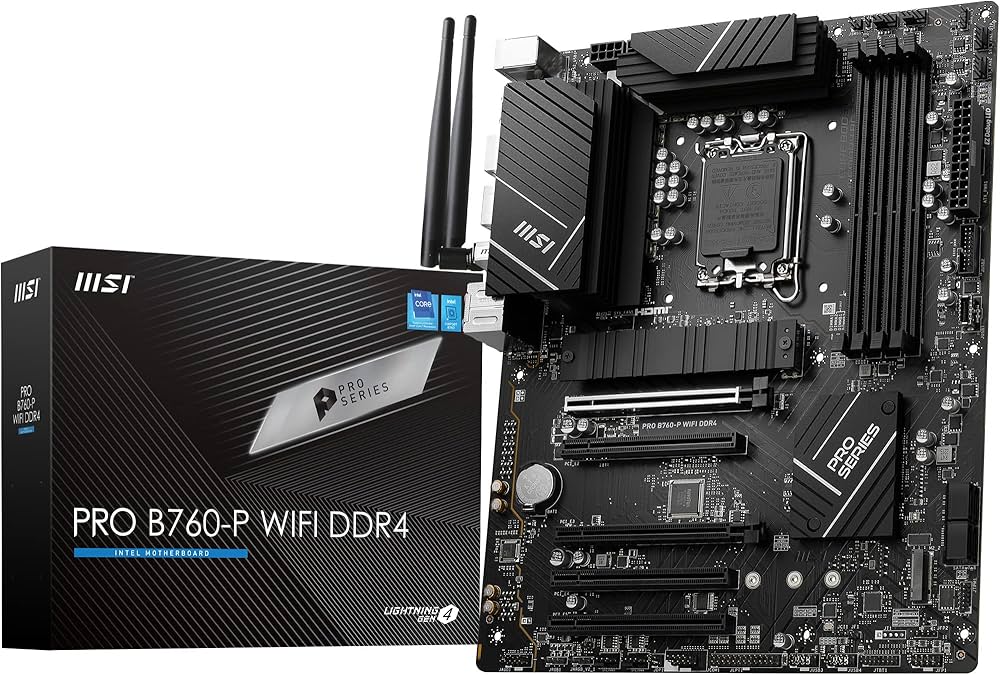 Amazon | MSI PRO B760-P WIFI DDR4 ATX Motherboard, 4x DDR4~128GB
