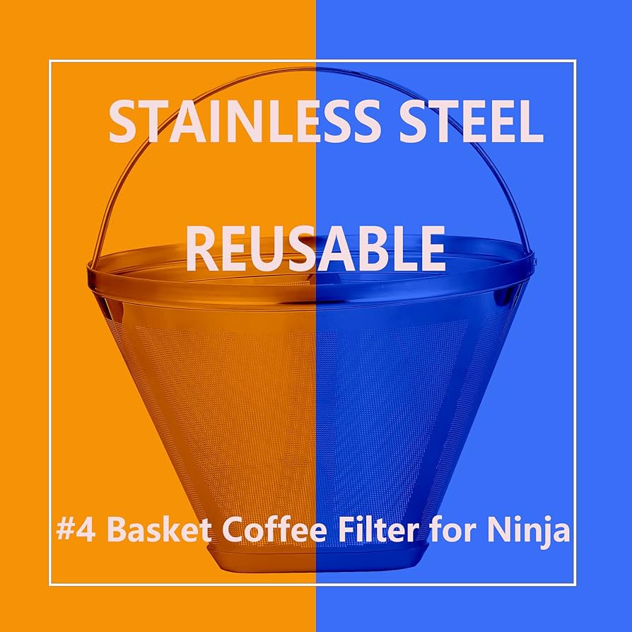 Amazon.com: MJULY Reusable #4 Cone Coffee Filters for Ninja Dual