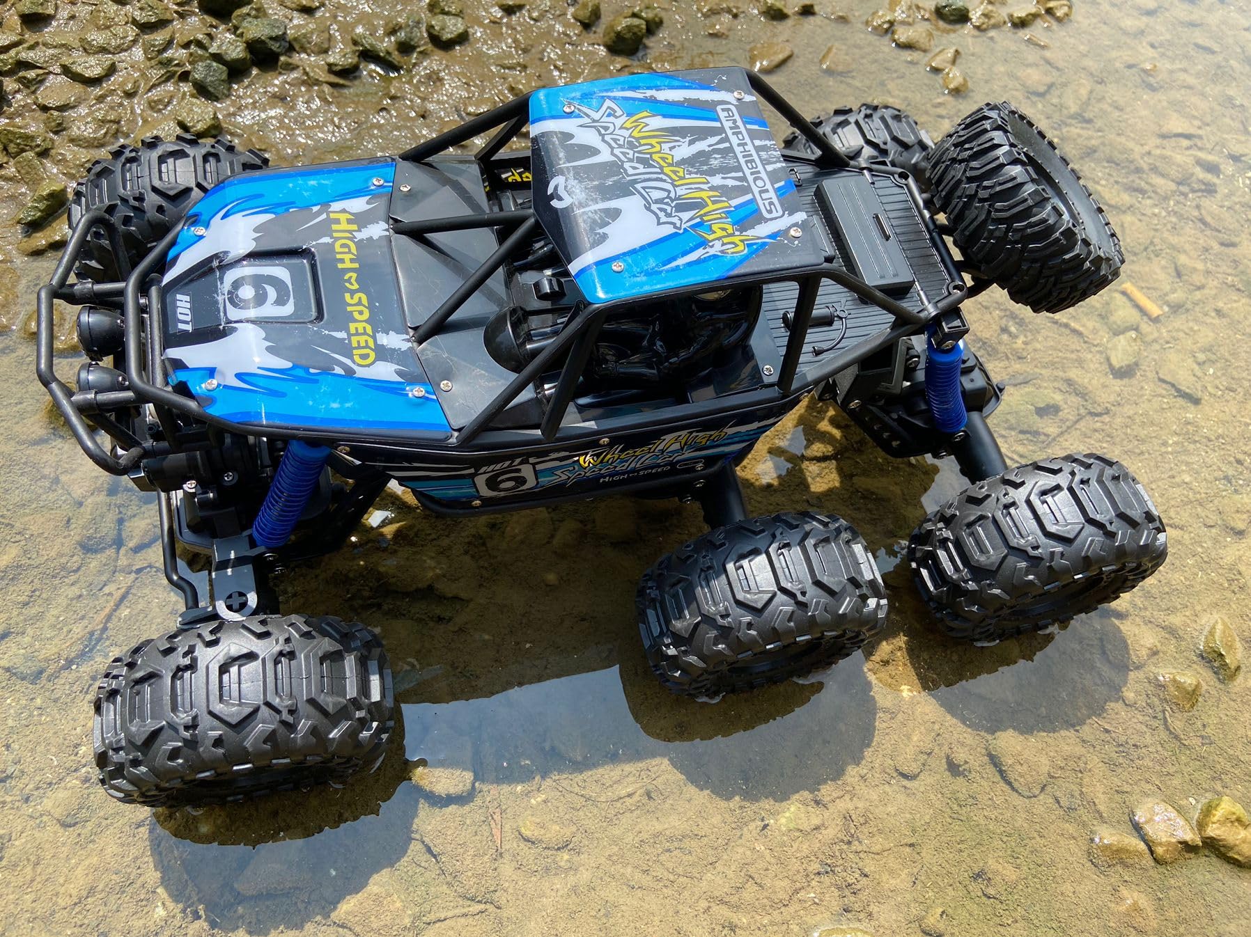 Amazon.co.jp: 超大型水陸両用リモコンオフロード車1：8 6輪駆動特大