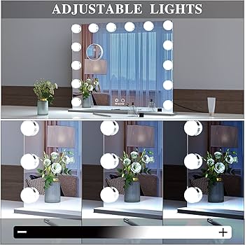 Amazon.co.jp: BEAUTME化粧鏡 女優ミラー大きい 照明付きミラー 壁掛け