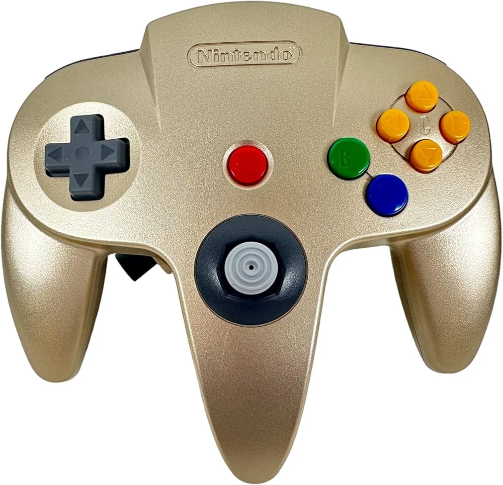 Amazon | コントローラー Bros ゴールド N64 任天堂 64 コントローラ