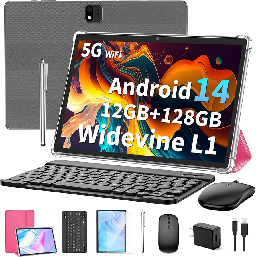 Amazon.com : JJGJ Android 14 Tablet with Keyboard, 12GB RAM (6+6