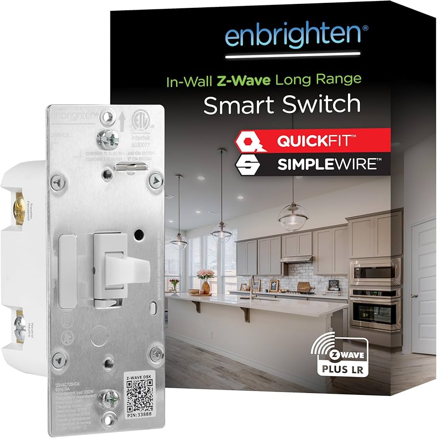Enbrighten 800 Series Z-Wave On/Off Toggle Switch, Long Range