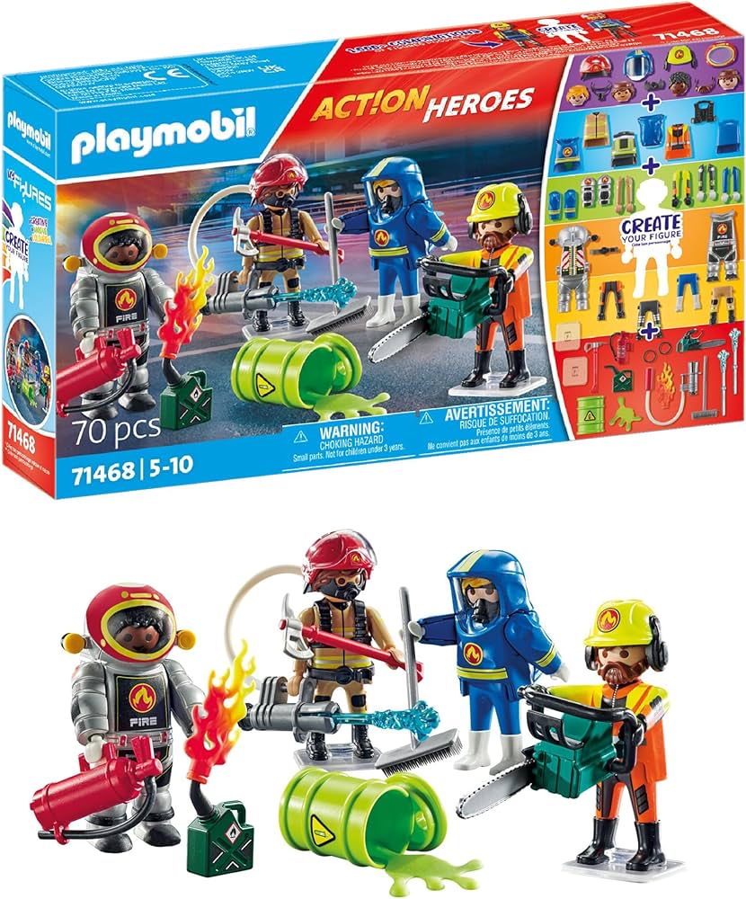 Amazon.com: Playmobil My Figures: Fire Brigade : Toys & Games