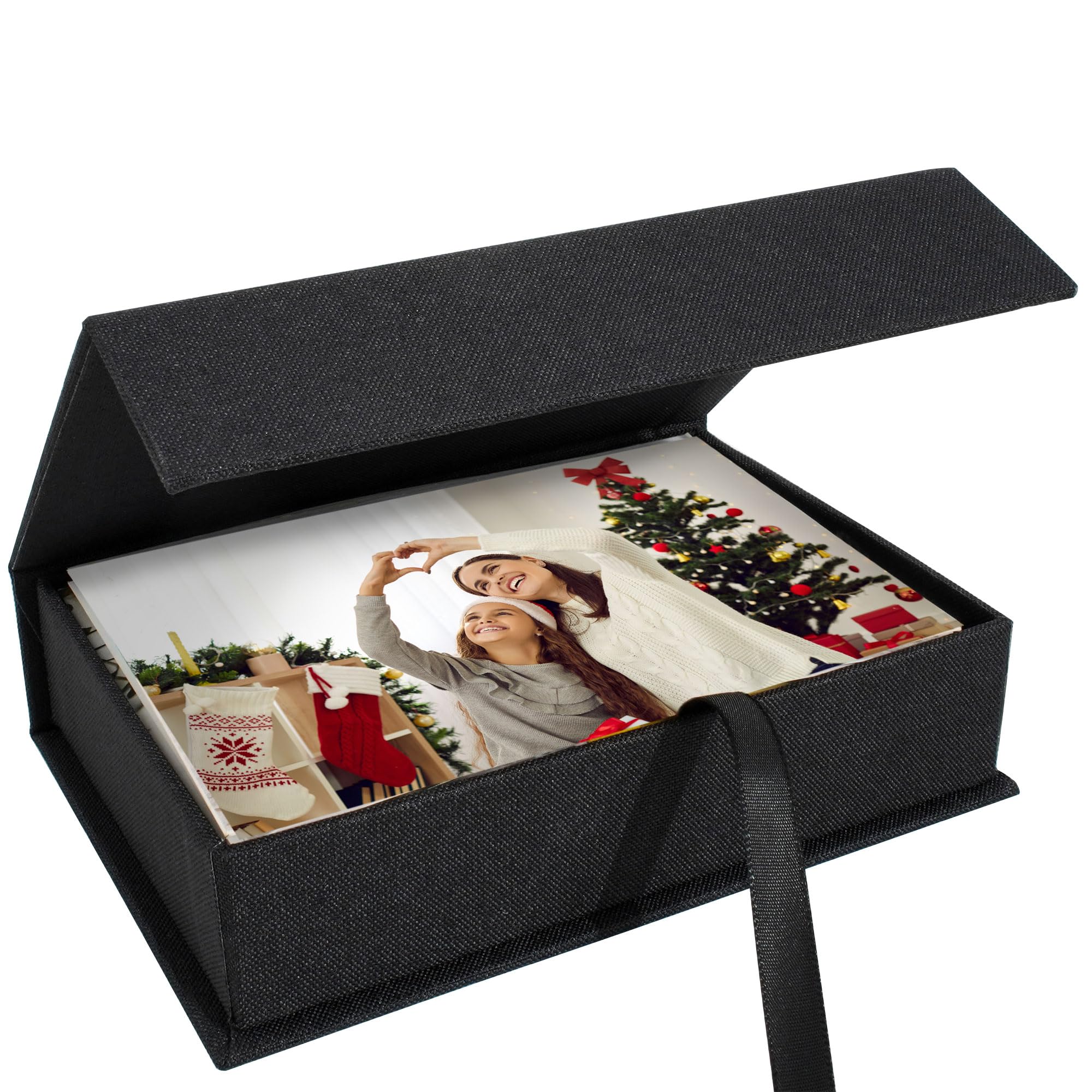 Amazon.com: Hiwhy Photo Storage Box 4x6, Linen Photo Box, Memory