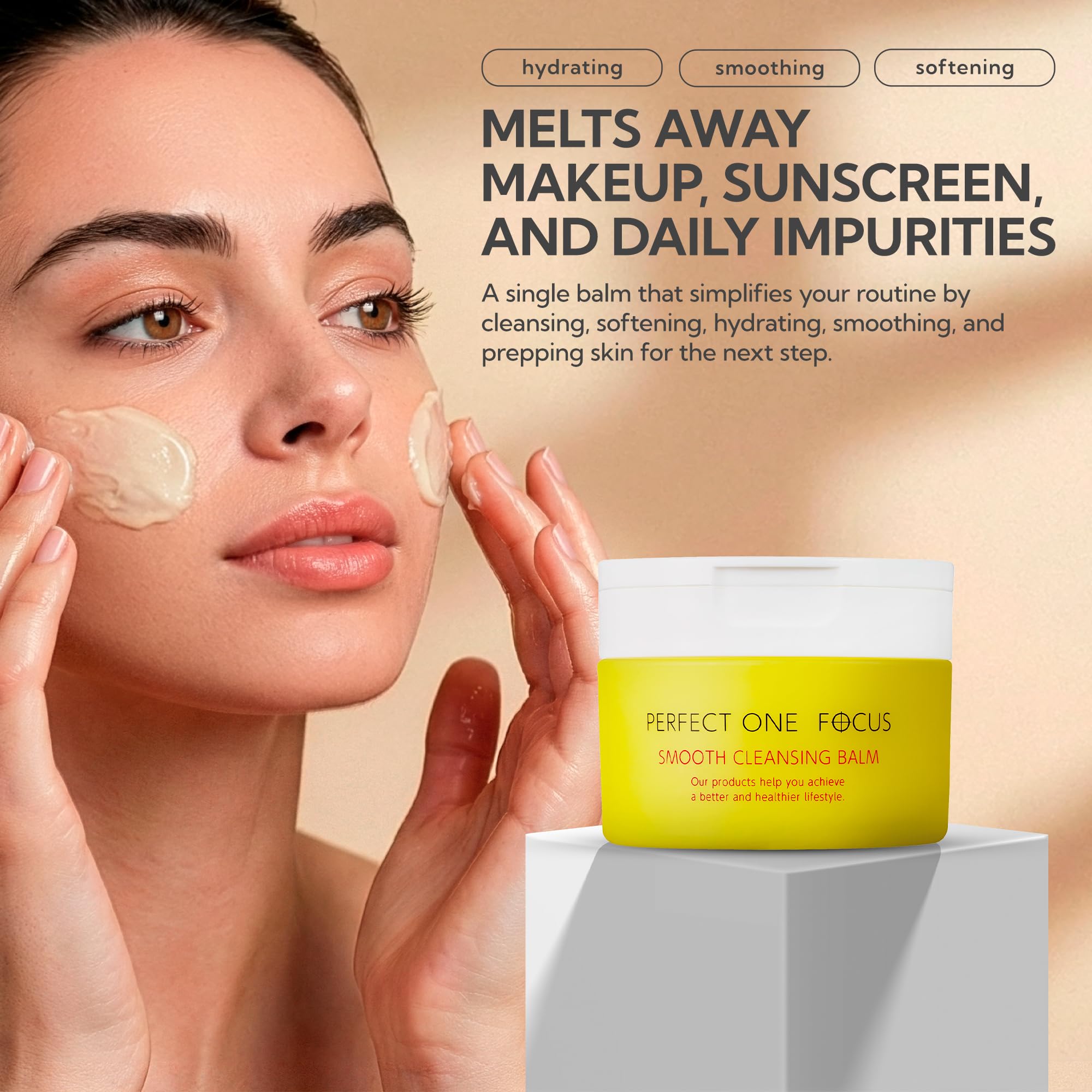 Amazon.com: PERFECT ONE FOCUS Smooth Cleansing Balm Makeup Remover