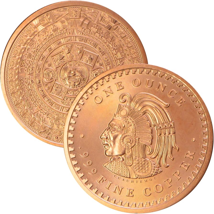 Amazon.com: Aztec Calendar 1 oz .999 Pure Copper Round Collectible
