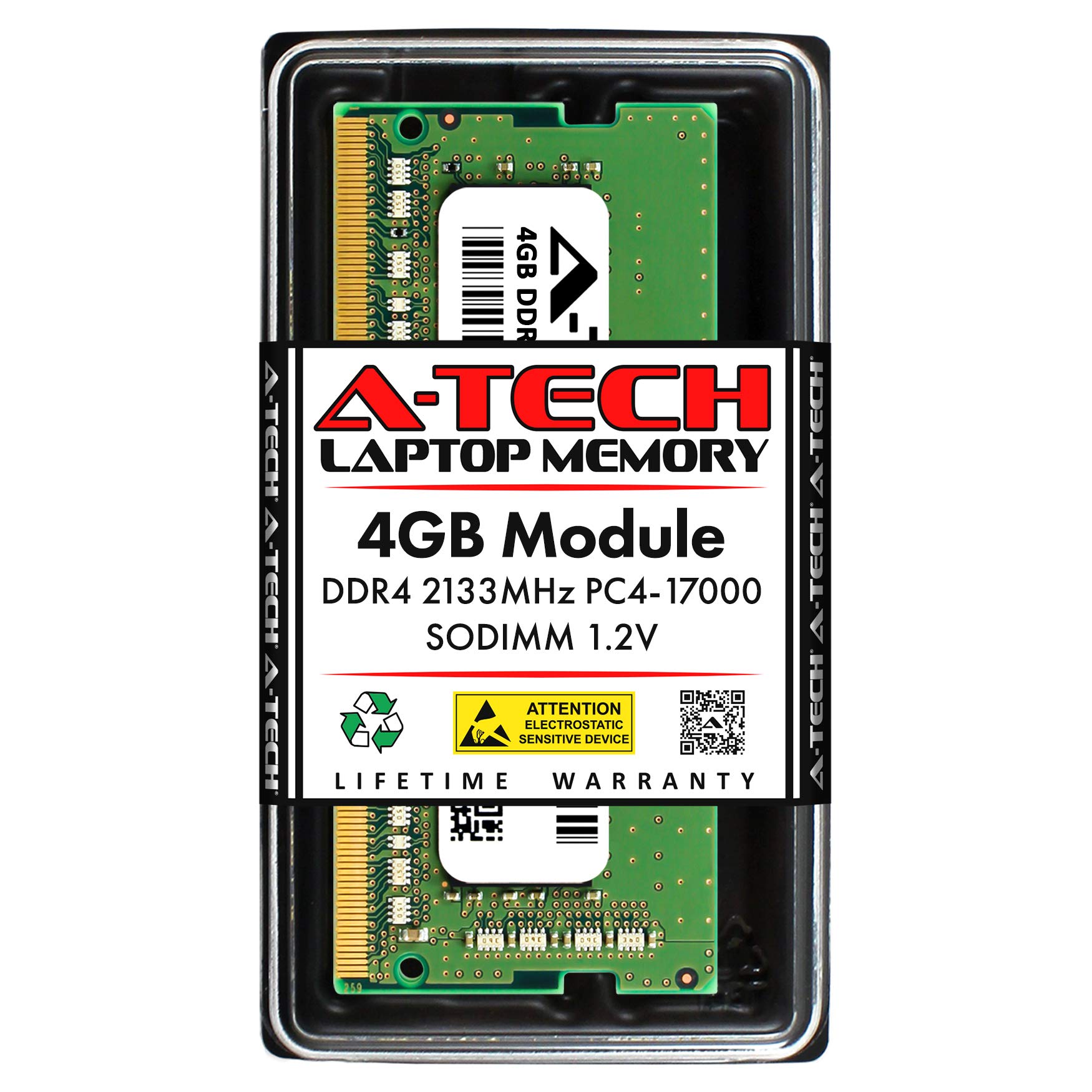A-Tech 4GB DDR4 2133 MHz SODIMM PC4-17000 (PC4-2133P) CL15 Non-ECC