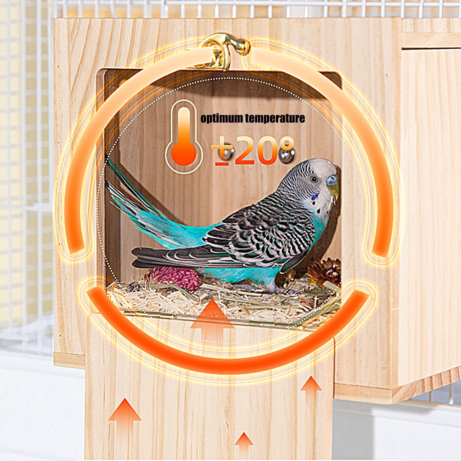 Amazon.co.jp: オカメインコの巣箱、鳥の飼育箱 - 大型鳥飼育箱
