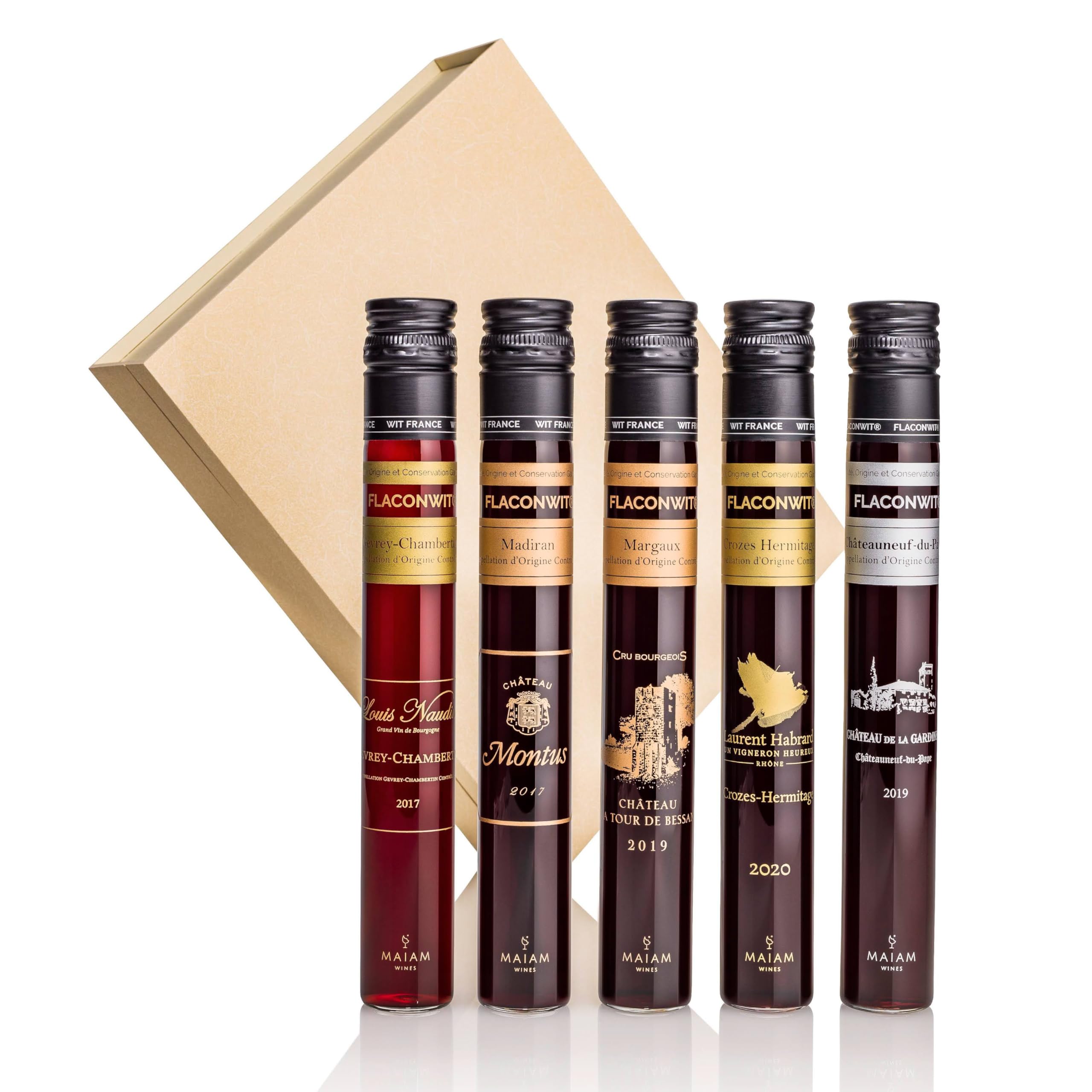 Amazon.co.jp: マイアムワイン 赤 飲み比べ 100ml×5銘柄 箱入り ギフト