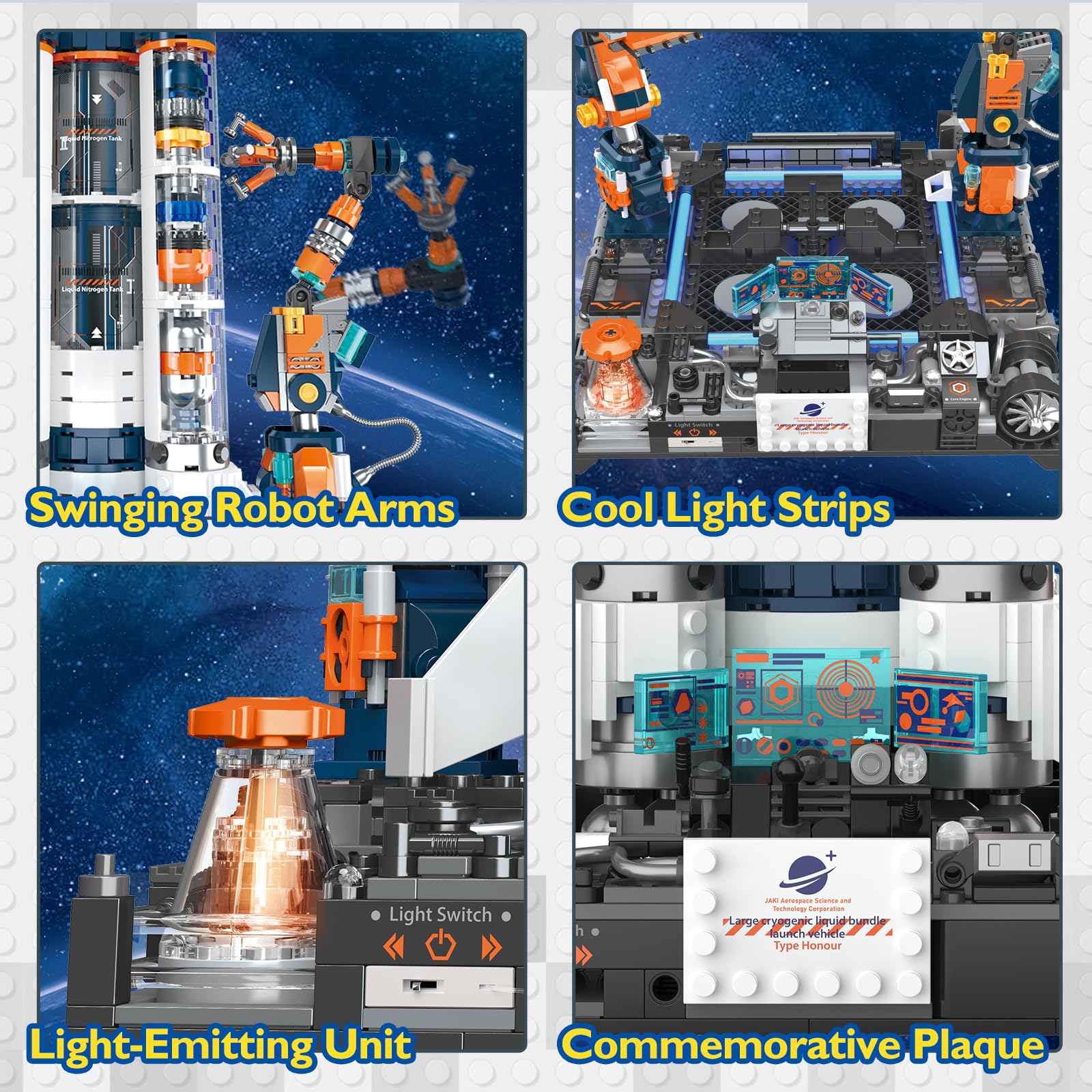 Amazon.com: JMBricklayer Space Rocket Building Sets for Boys