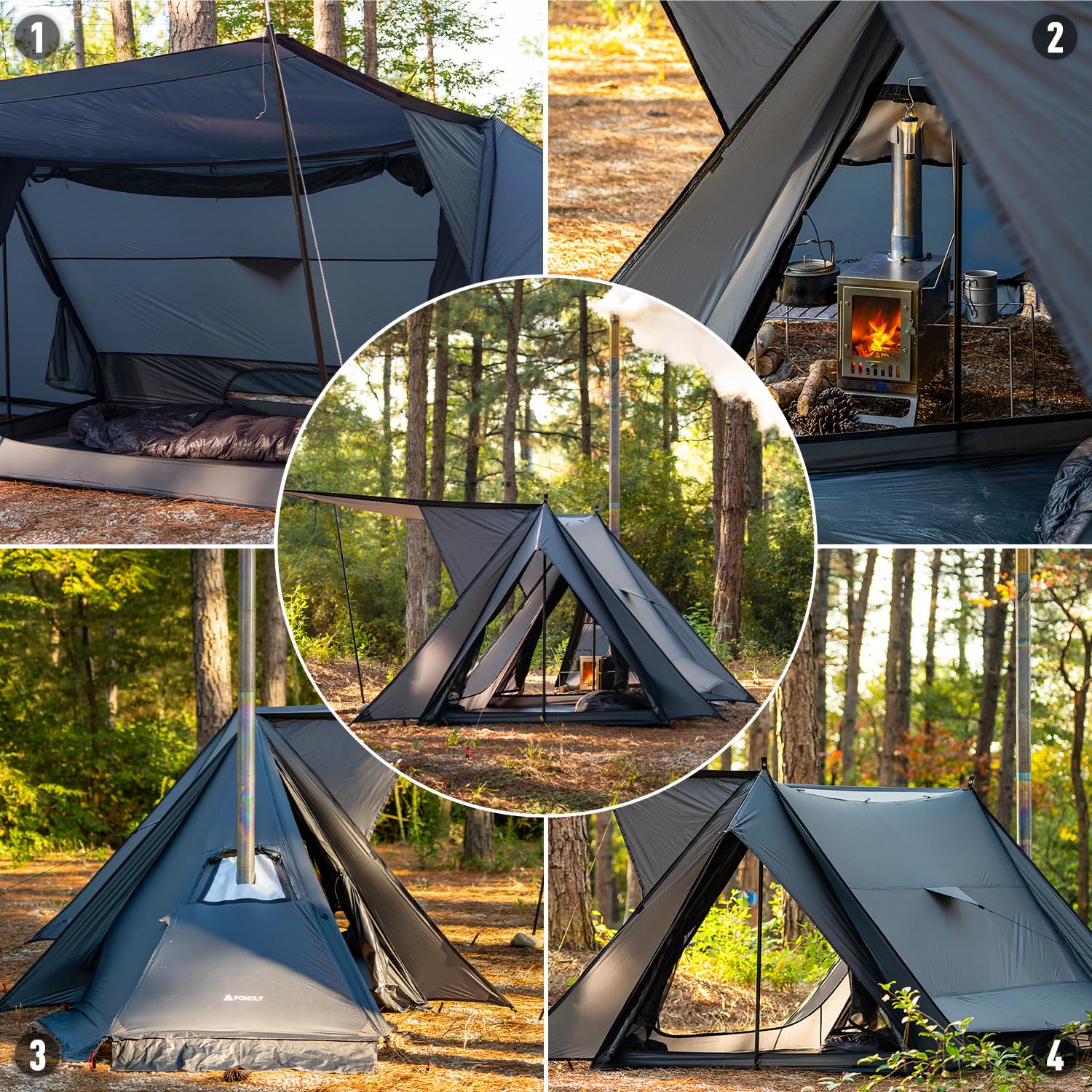 Amazon.co.jp: STOVEHUT 20 パップテント 一人用 軍幕 テント 前室付き