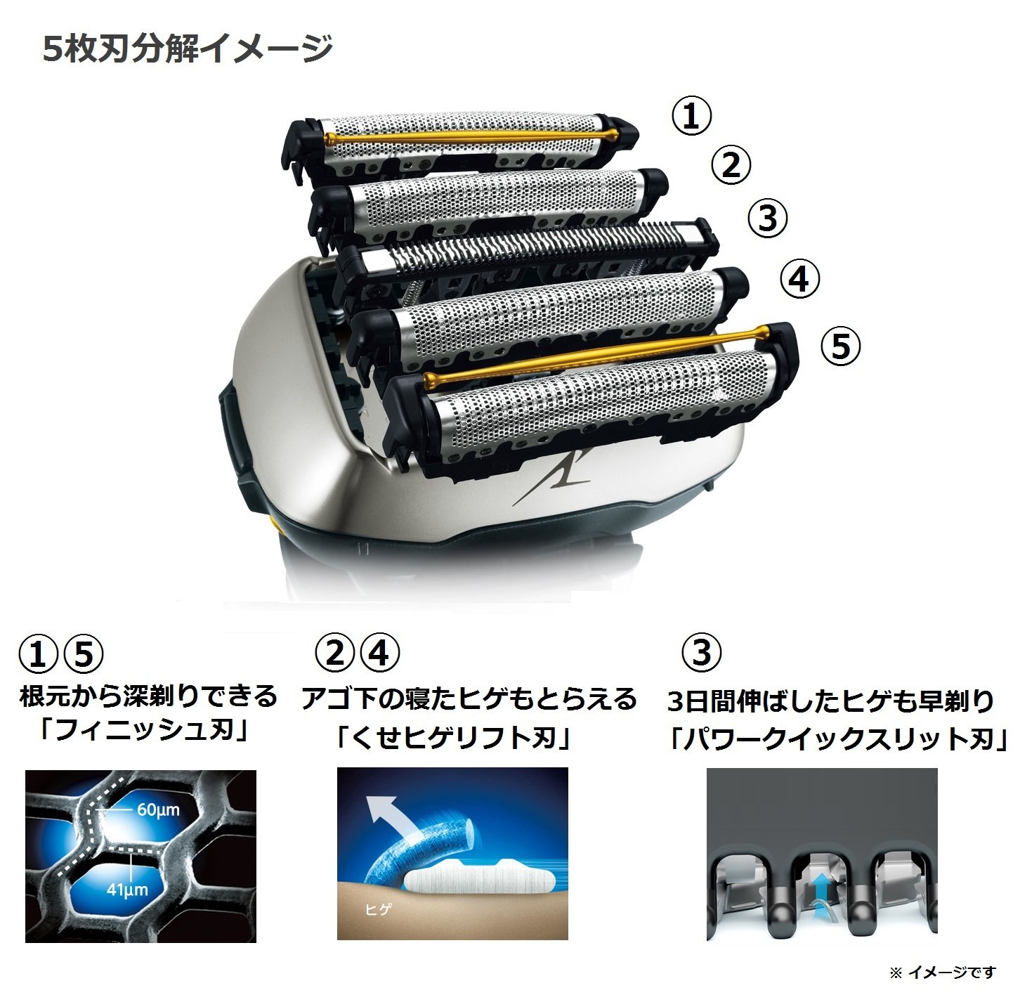 Amazon | パナソニック ラムダッシュ メンズシェーバー 5枚刃 シルバー