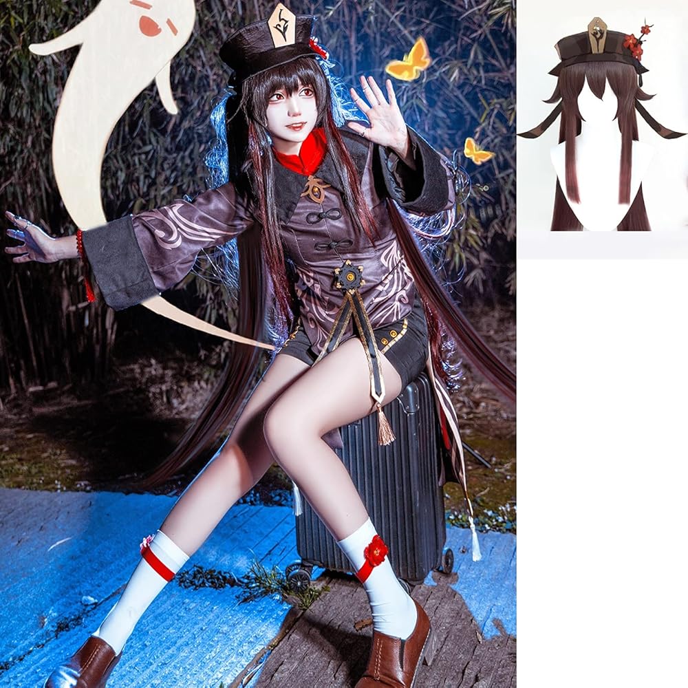 Amazon.co.jp: 原神（Genshin） 胡桃 フータオ コスプレ 衣装 +かつら