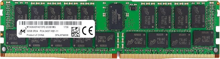 MICRON 32GB PC4-2400T-R Registered ECC 2RX4 Memory RDIMM