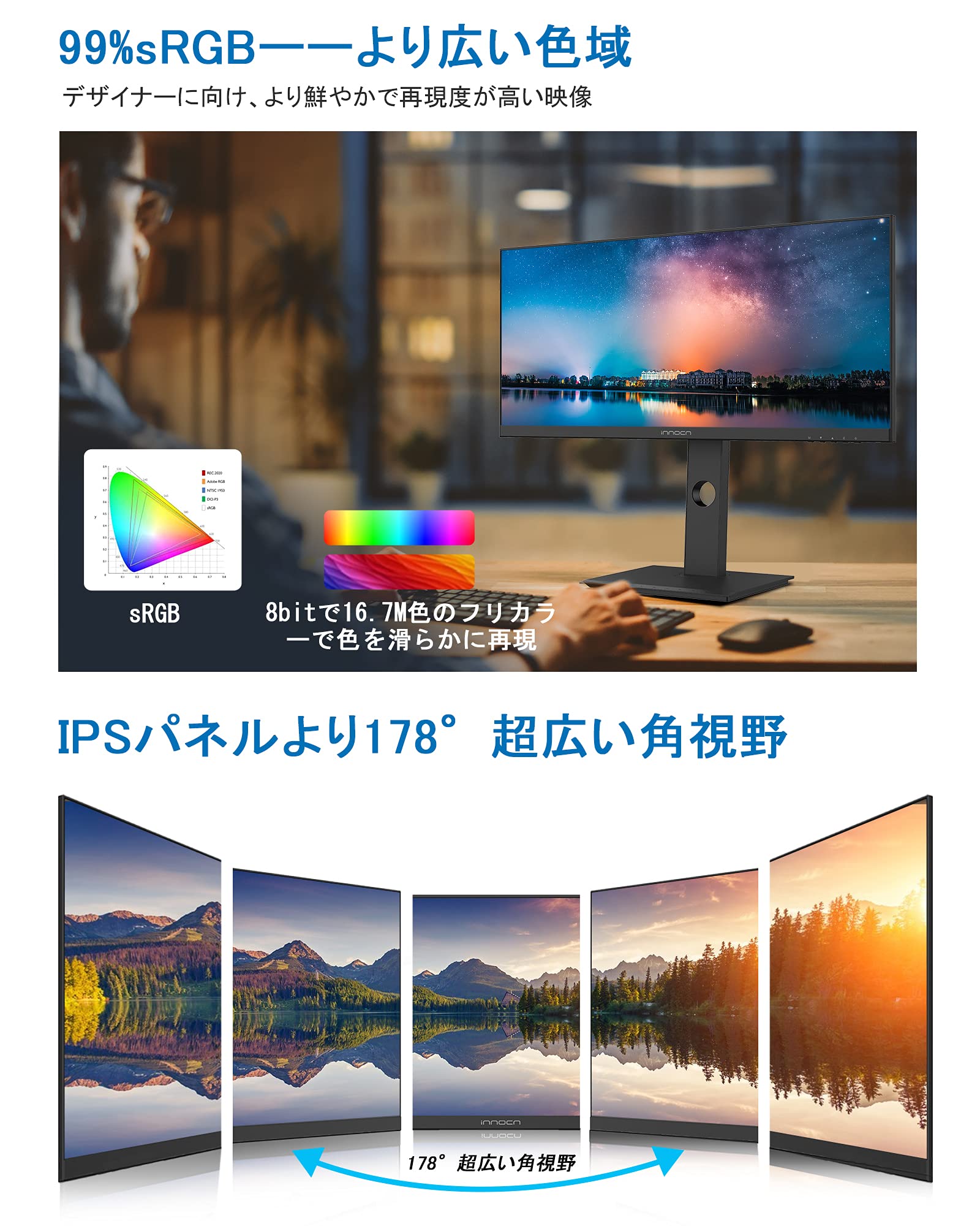 Amazon.co.jp: INNOCN 29インチ モニター ウルトラワイド モニター 21