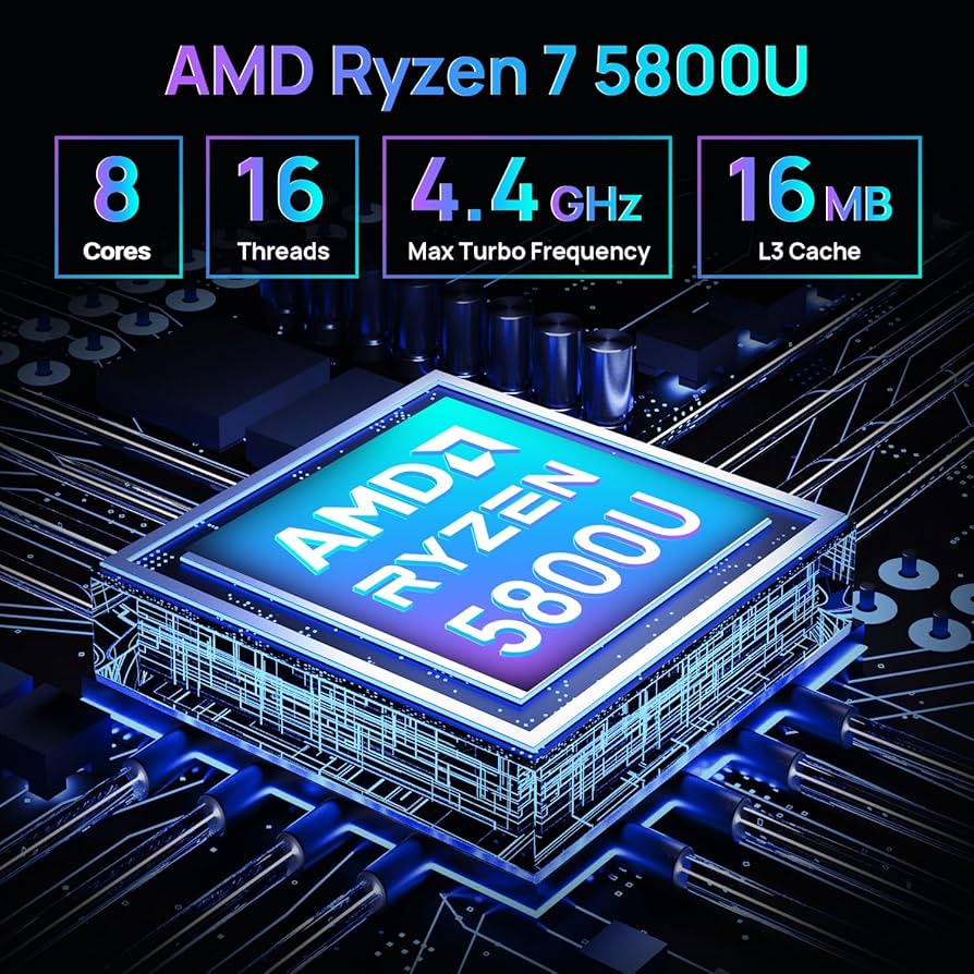 Amazon.com: Trycoo AMD Ryzen 7 5800U Mini PC Gaming, 16GB DDR4