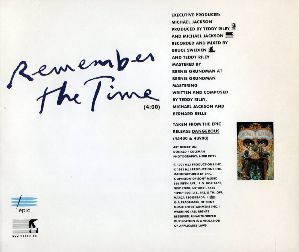 Michael Jackson - Remember the time (incl. 3 versions, 1991/92