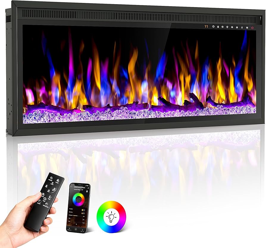 Amazon.com: 42 Inch WiFi-Enabled Electric Fireplace, 1500W Smart