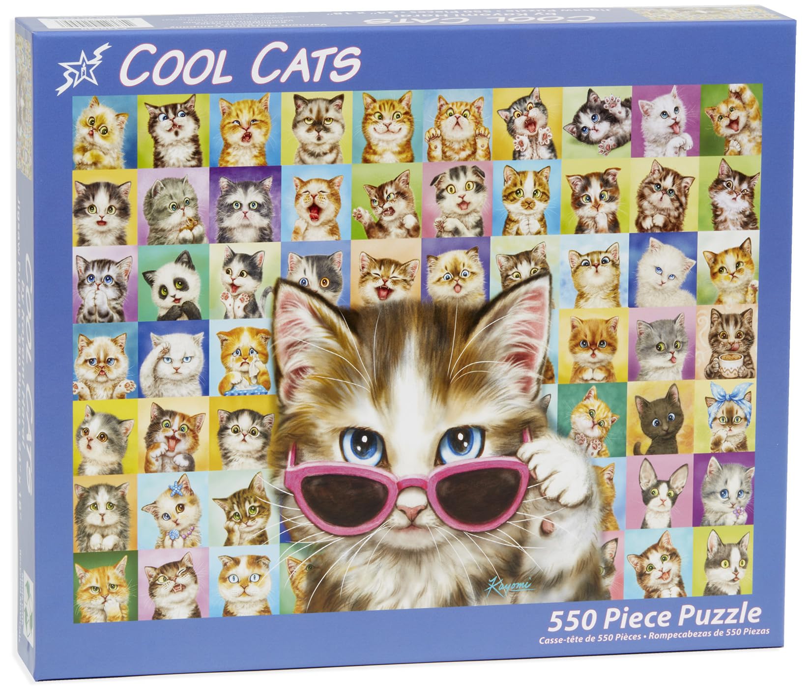 Amazon.com: Vermont Christmas Company Cool Cats Jigsaw Puzzle 550