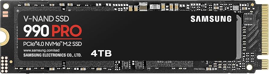 SAMSUNG 990 PRO SSD 4TB PCIe Gen4 NVMe M.2 Internal Solid State