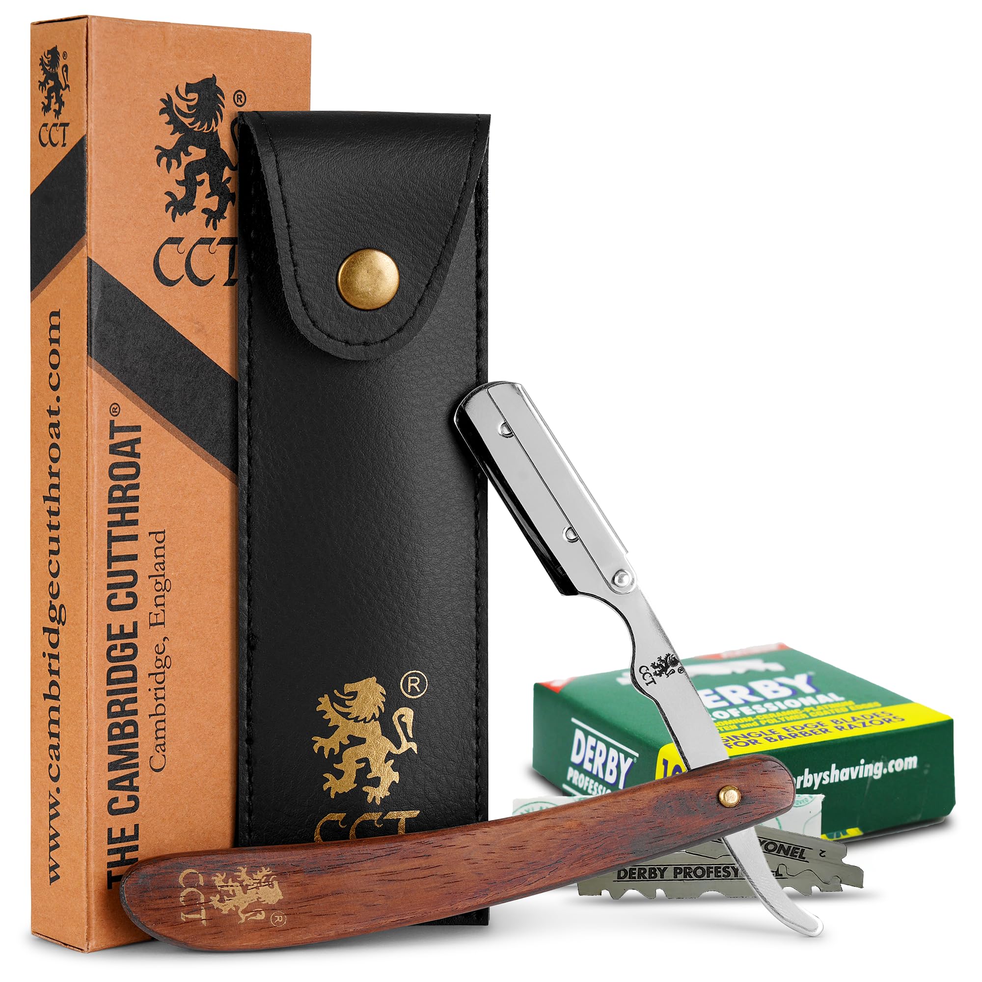 The Cambridge Cutthroat® Cut Throat Razor Kit with Blades & Travel