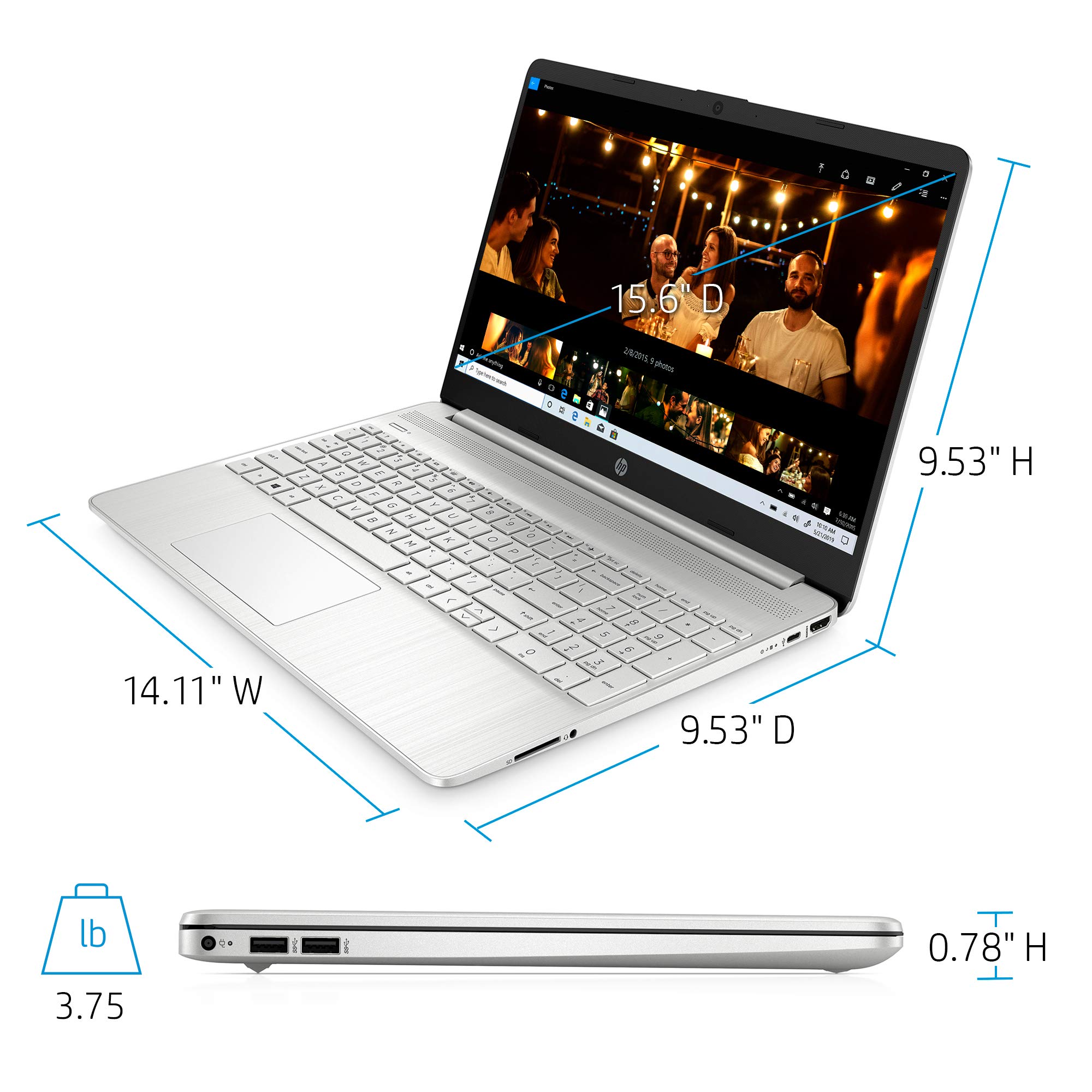 Amazon | HP 15インチ HDノートパソコン 8GB RAM 256GB SSD Windows 10