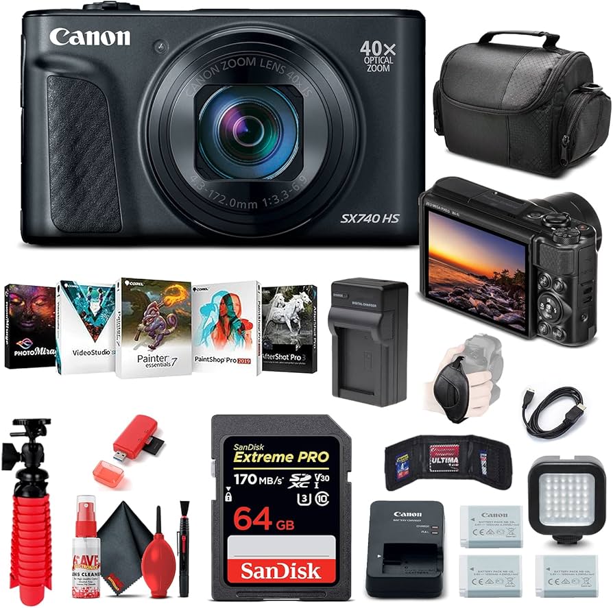 Amazon.com : Canon PowerShot SX740 HS Digital Camera (Black