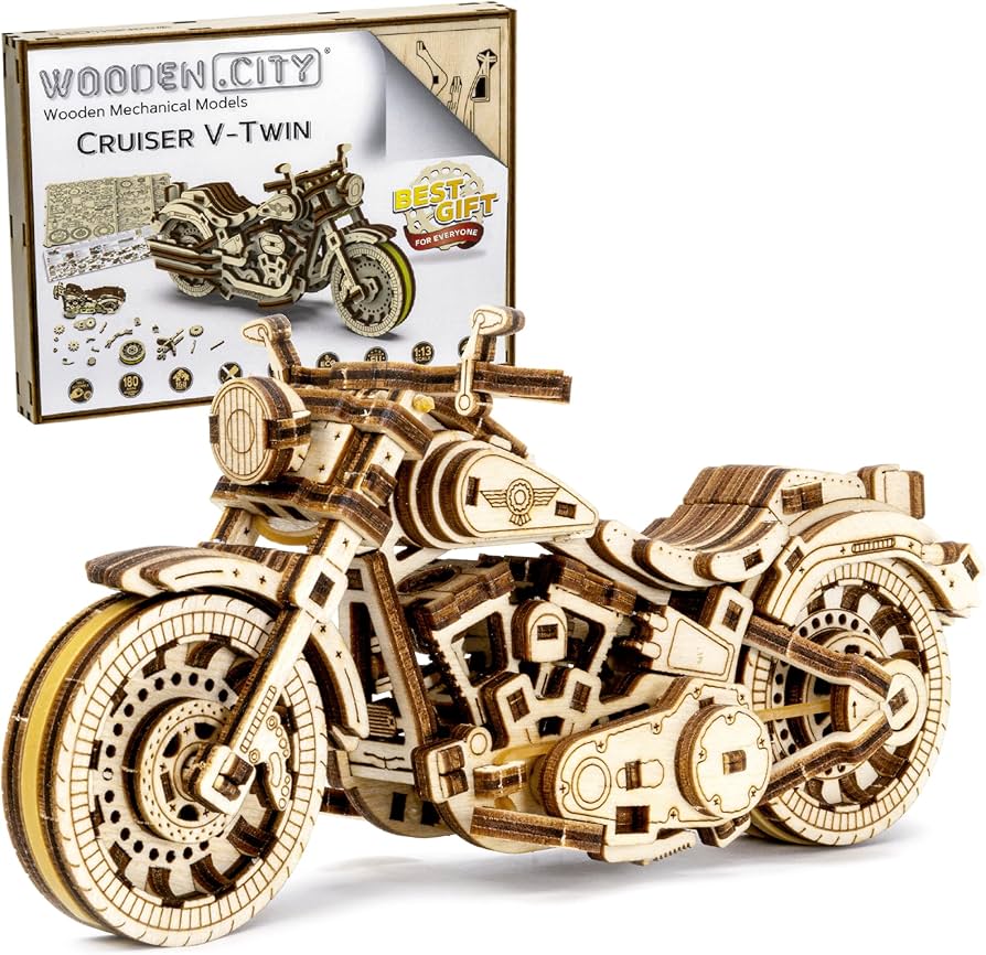 Amazon.com: WOODEN.CITY Cruiser V-Twin Motorcycle 3D Puzzles for