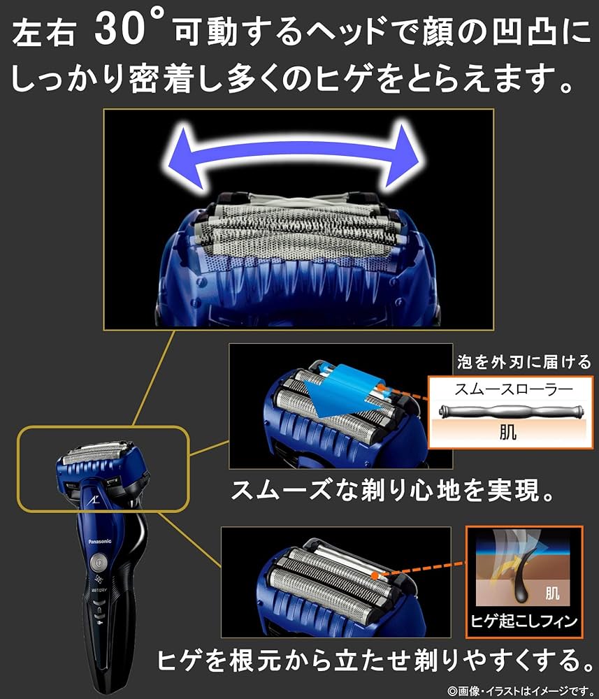 Amazon | パナソニック ラムダッシュ メンズシェーバー 3枚刃 お風呂