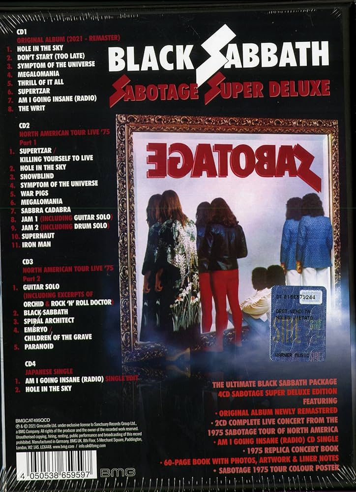 Black Sabbath - Sabotage (Super Deluxe 4CD Box Set) - Amazon.com Music