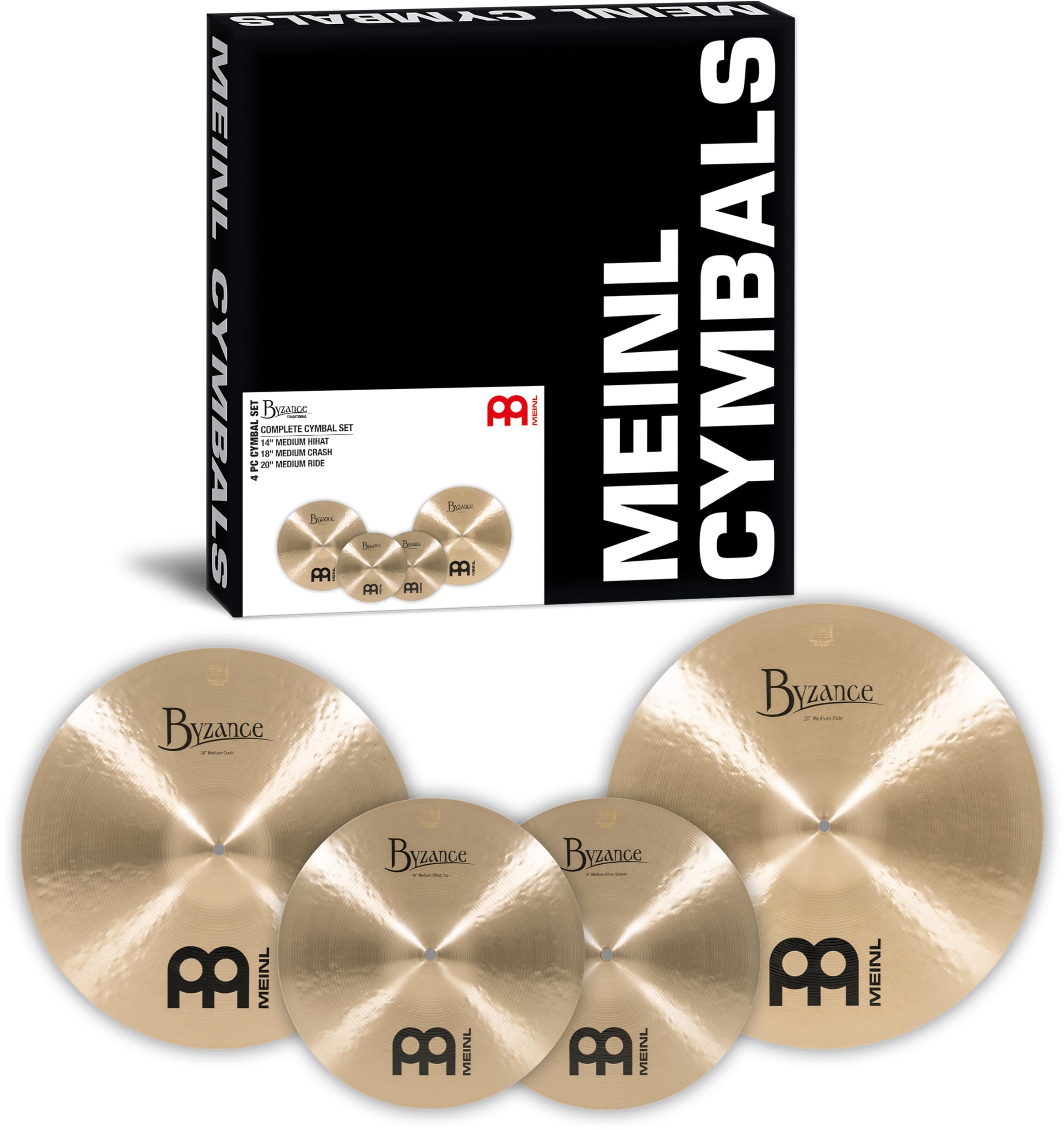 Amazon.com: Meinl Cymbals Byzance Traditional Complete Set — Made
