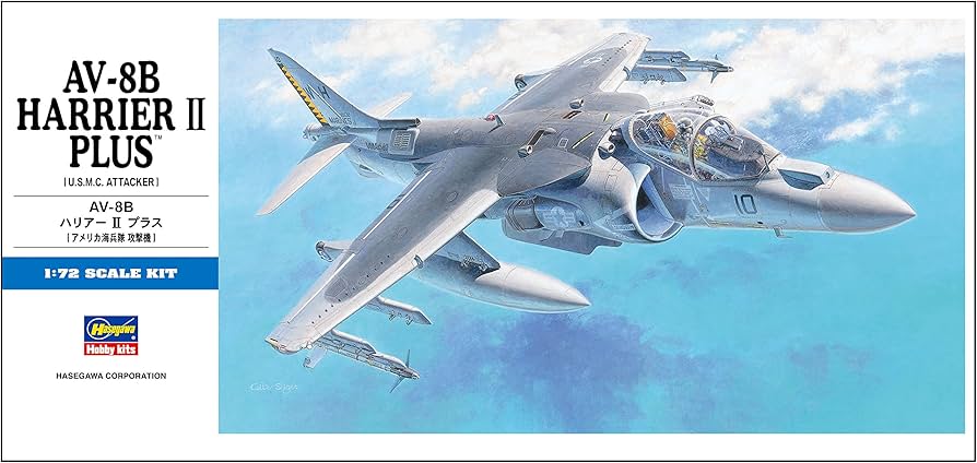 Amazon.com: Hasegawa 1/72 AV-8B Harrier II Plus : Arts, Crafts