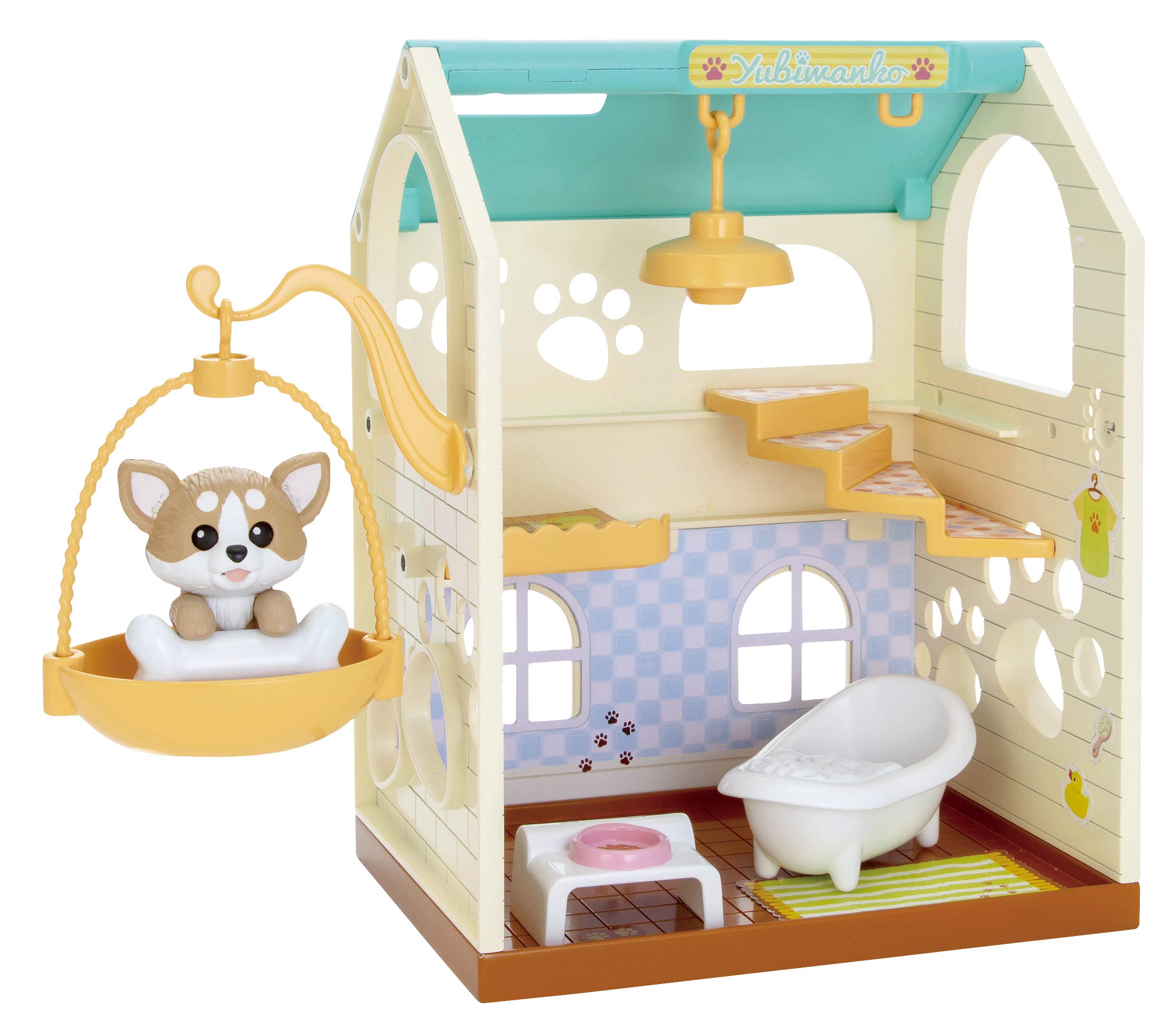 Amazon.co.jp: ゆびわんこ チワワとおふろのおうち 172×217×125mm