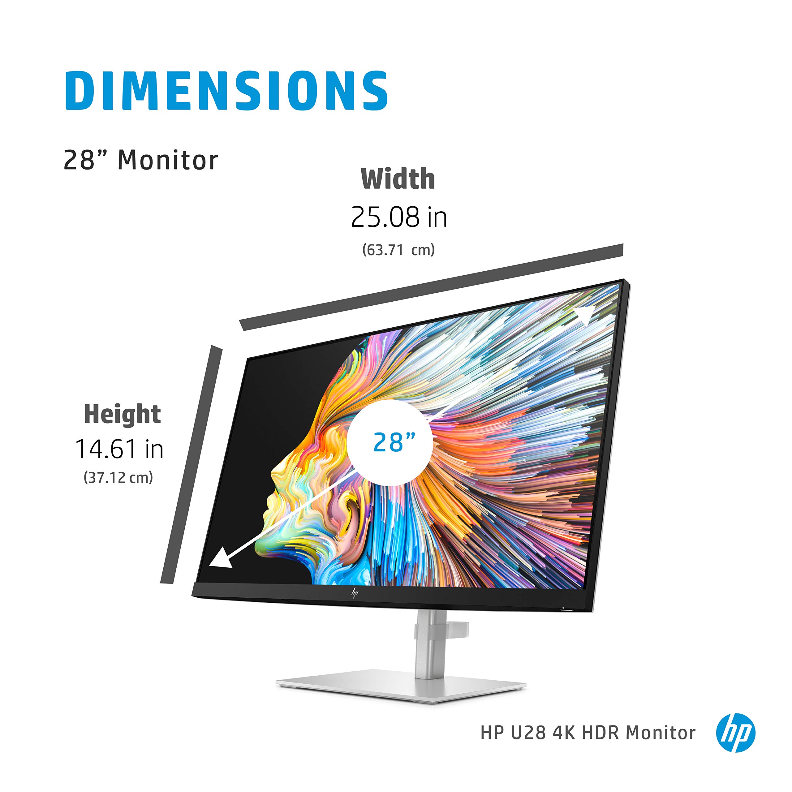 HP U28 4K HDR - Computer Monitor for Content Creators with IPS
