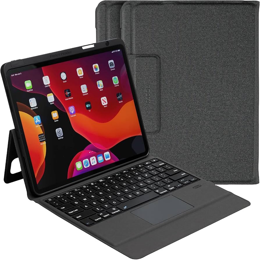 RAPOO iPad Keyboard Case with Trackpad, Bluetooth Keyboard for