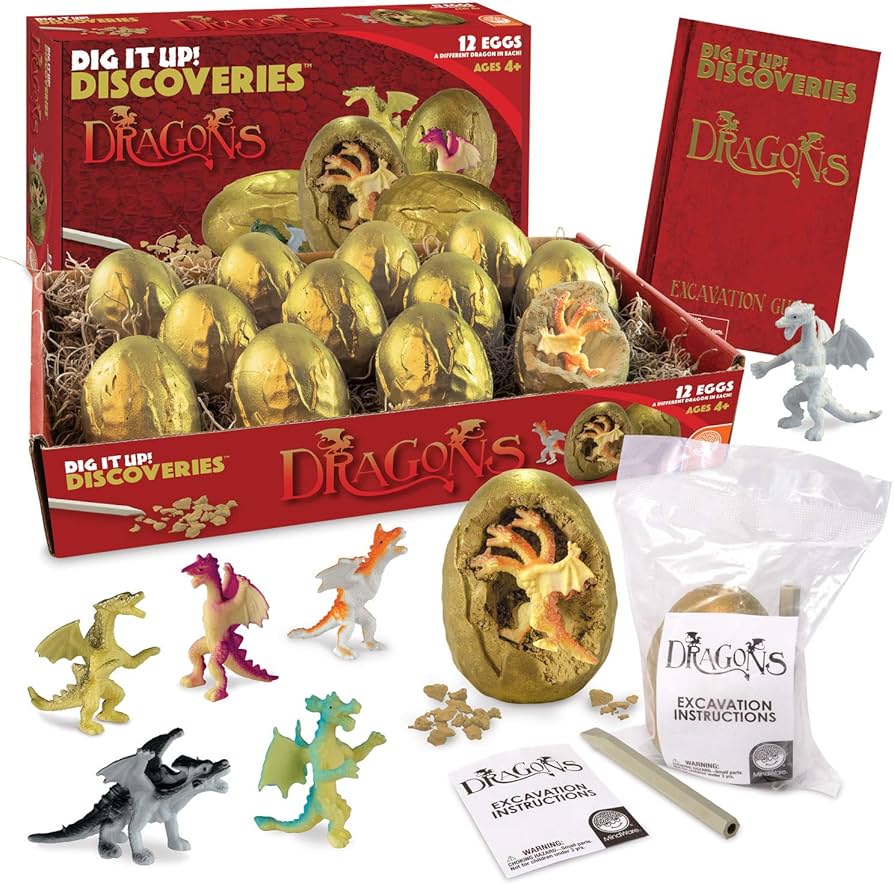 Amazon.com: MindWare Dig It Up! Discoveries Dragon Eggs Dig Kit
