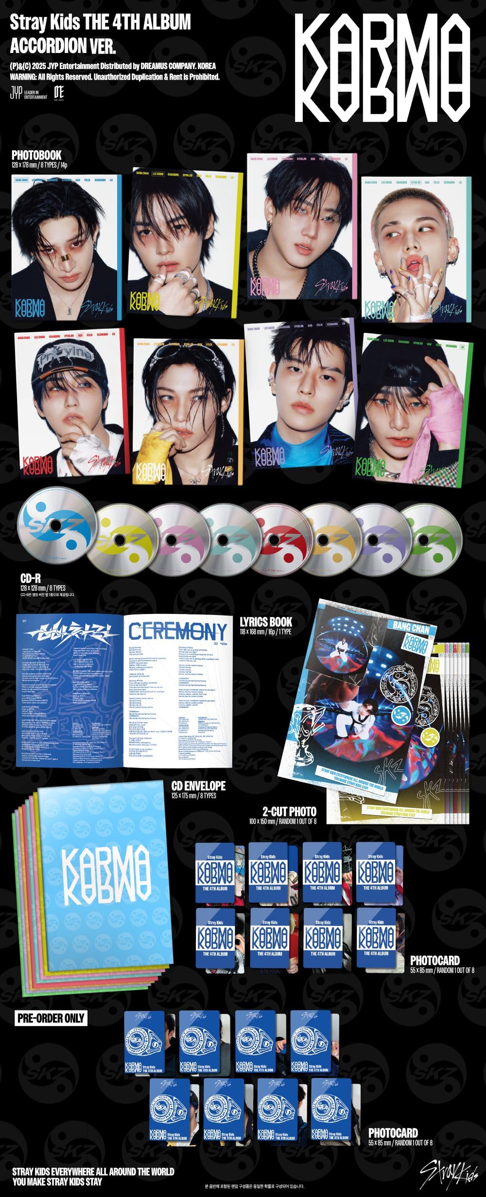 Amazon.com: Stray Kids 4th Full Album [KARMA] ACCORDION Digipack