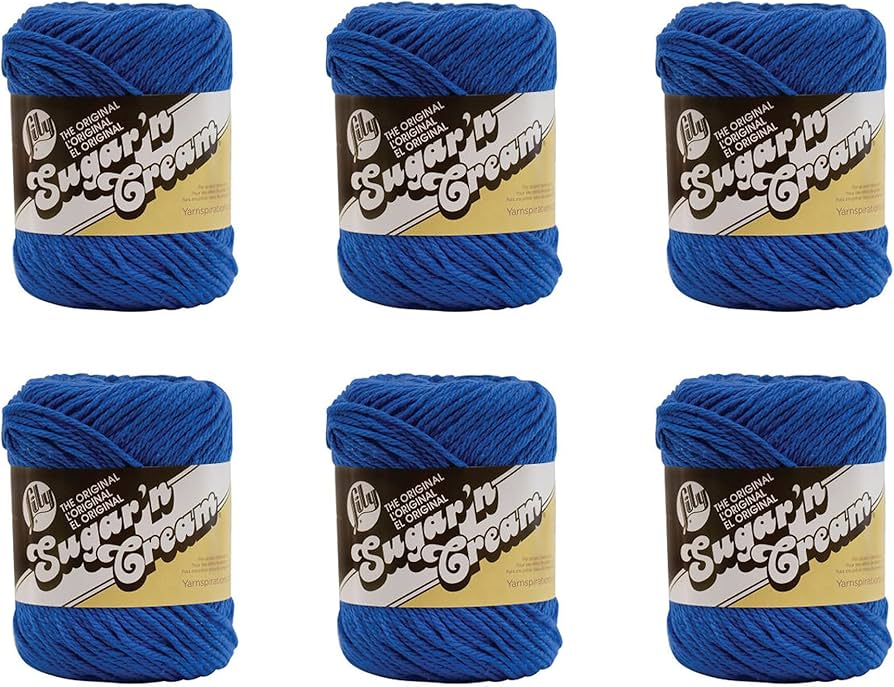 Amazon.com: Lily Sugar'N Cream Dazzle Blue Yarn - 6 Pack of 71g