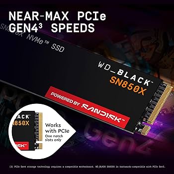 Amazon.com: WD_BLACK SN850X 2TB NVMe SSD - M.2 2280, Up to 7,300