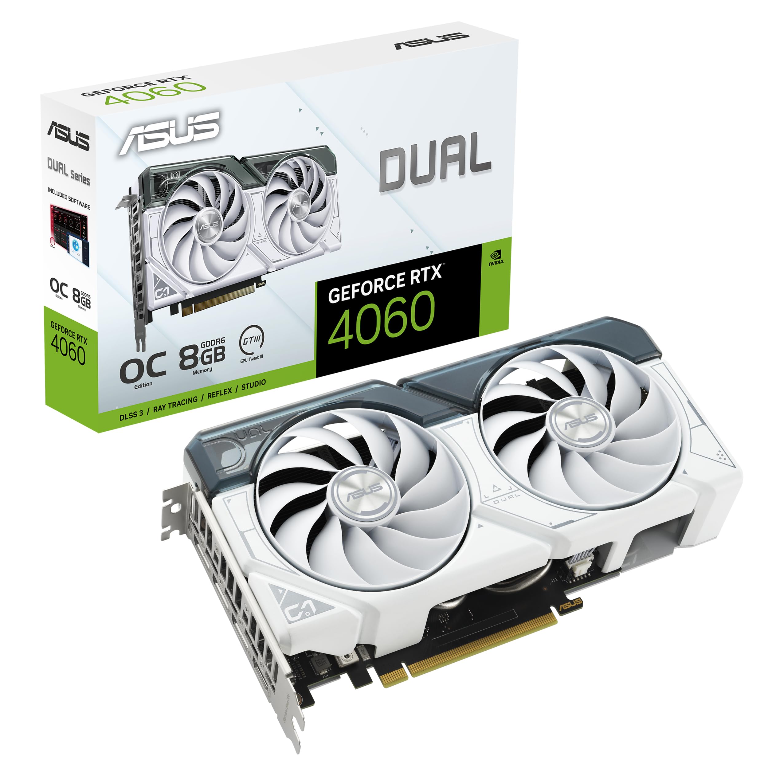 Amazon | ASUS Dual GeForce RTX™ 4060 OC ホワイトエディション 8GB