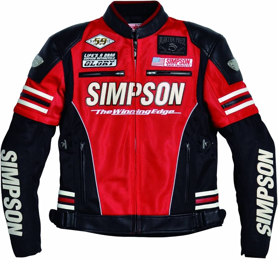 Amazon | [シンプソン] メッシュジャケット RED M SJ-4115