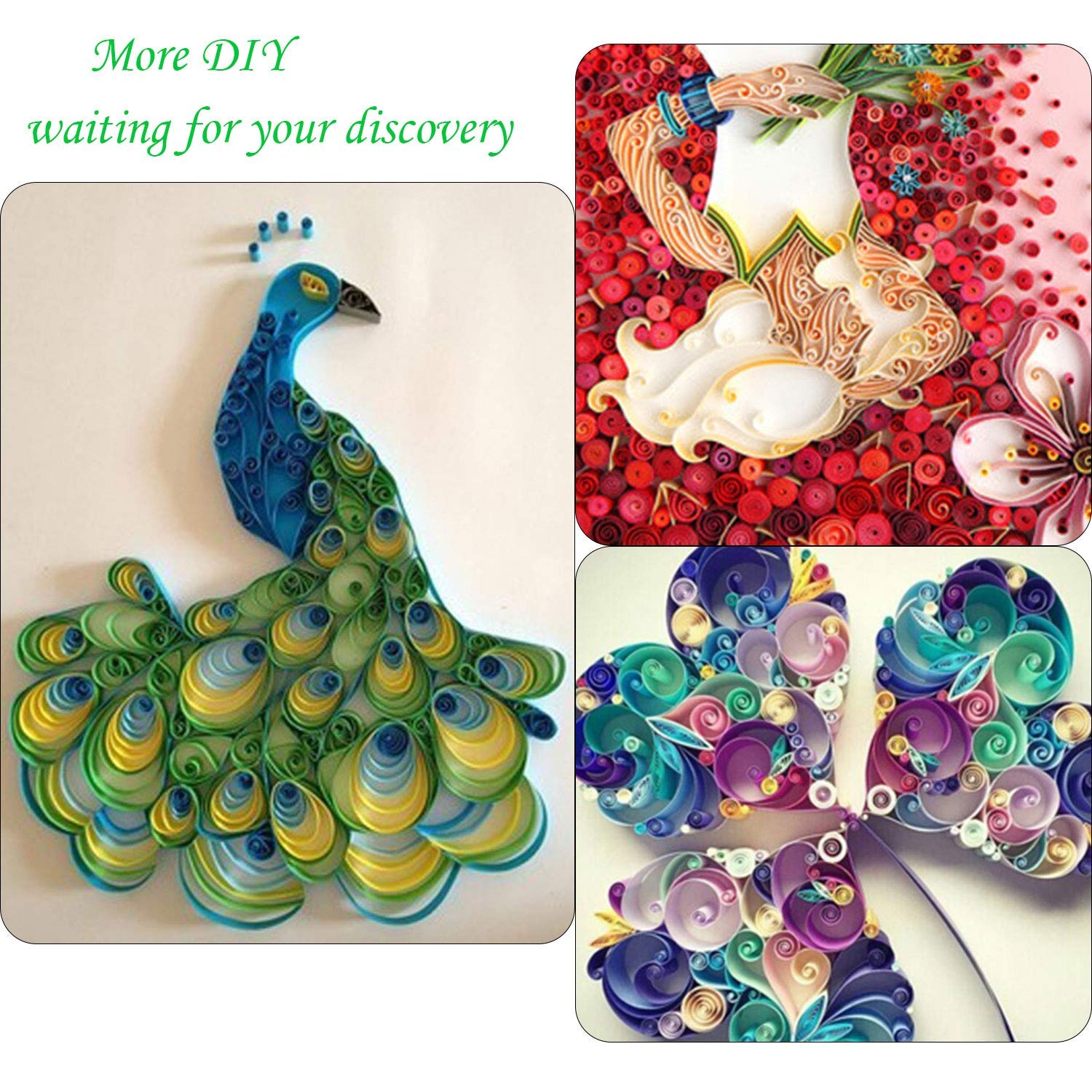 Amazon.co.jp: Yosoo ペーパークイリング 960枚 3mm 18セット 専用