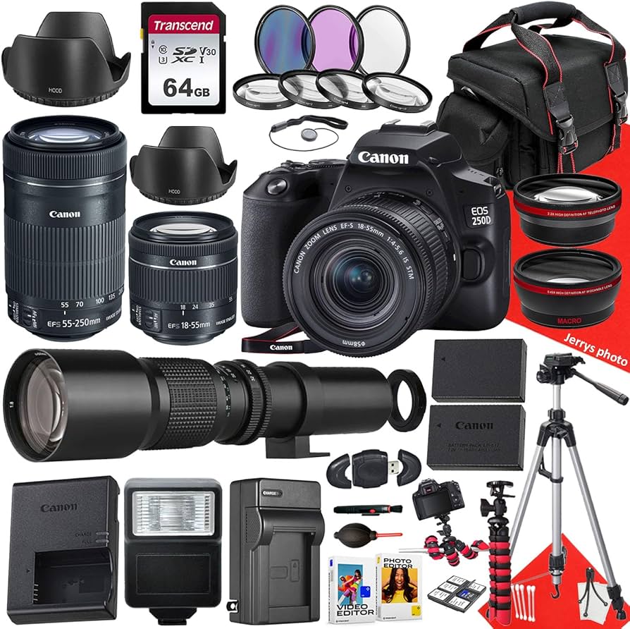 Amazon.com : Canon EOS 250D / Rebel SL3 DSLR Camera with EF-S 18